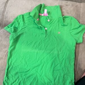 Lilly Pulitzer Bright Green Kids Polo Shirt